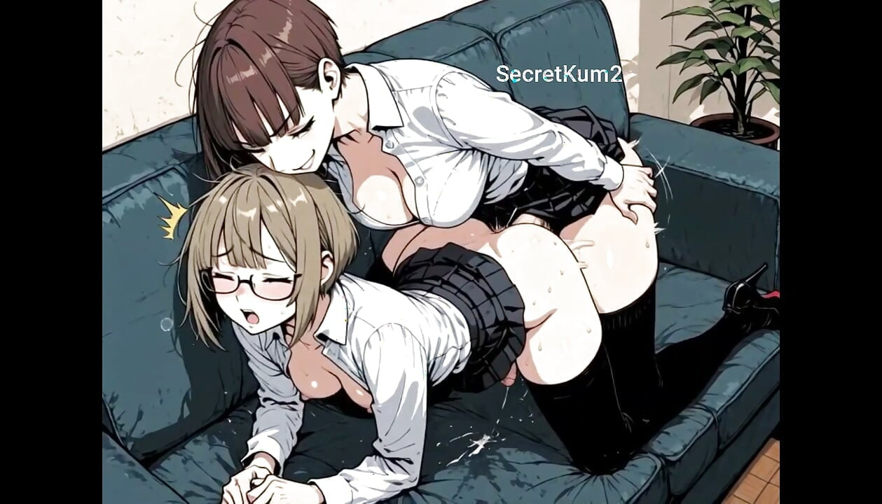 Sexo arriesgado en el sofá con zorras futanari universitarias hentai generadas por ia 3