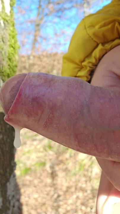 New Year Handjob 2026 - Fun Outside in the Forest with Cock Ring Slow Motion | Clip 2