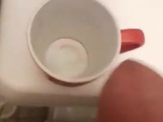 Cum in the mug of a friend girl