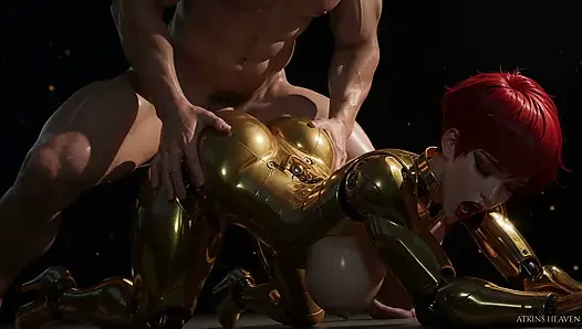 Harter sex mit einer rothaarigen sexbot-schönheit - ATKINs HEAVEN