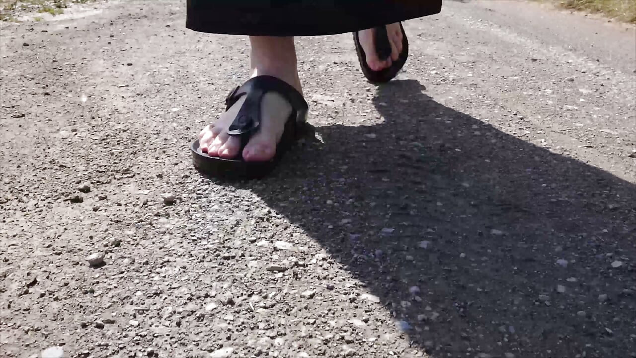 Little Walk with Puddles in Birkenstocks
