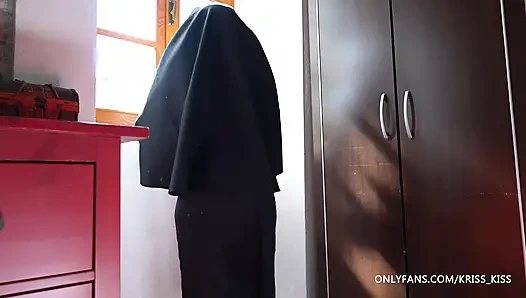 Ein treffen mit einer nonne in der stadt endete mit tiefem mundfick!