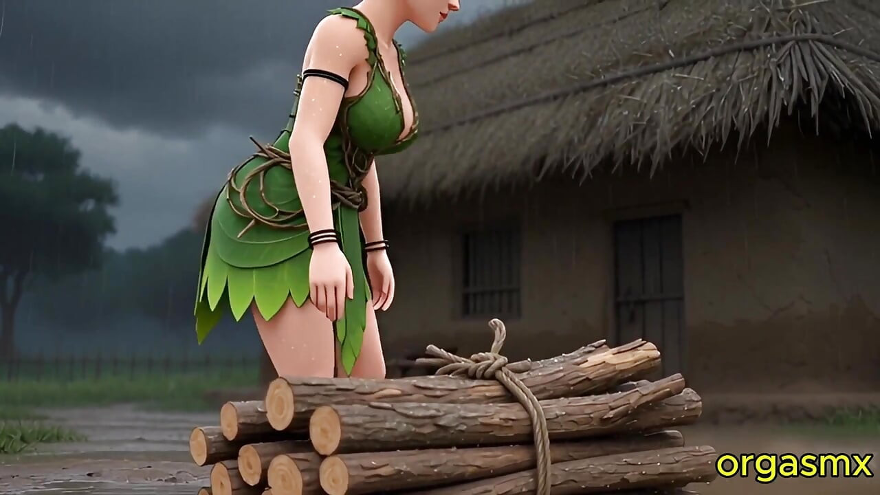Desi Tribal Village Beauty Hot Passionate Night with Traveler in Forest Hut