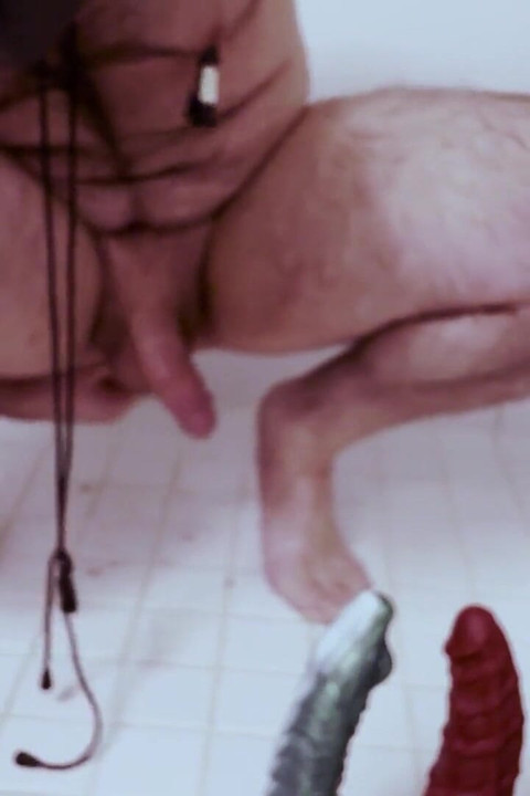 Masked Anal Freakout - Monster Dildo, Cumshot, Deep Gag