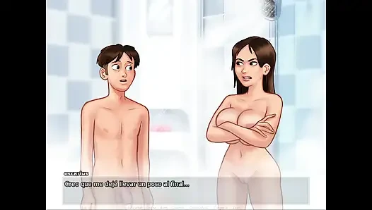 Stepmom vs stepdaughter, a tenant arrives at the house and they both want him - summertime saga