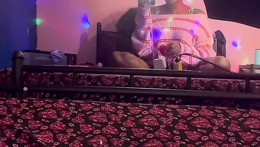 solo black girl, hairy pussy, and sextoys