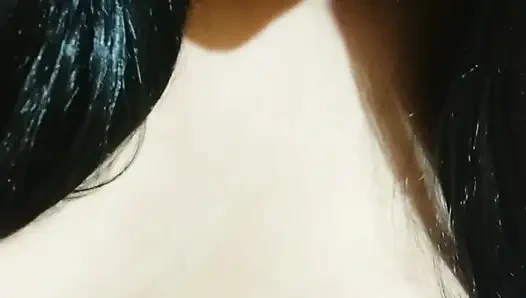 Alone in my room I started playing with my thong to one side