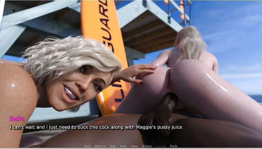 My Hotwife - Gameplay - Roleplay - Wife and Her Friend Shares BBC at Beach