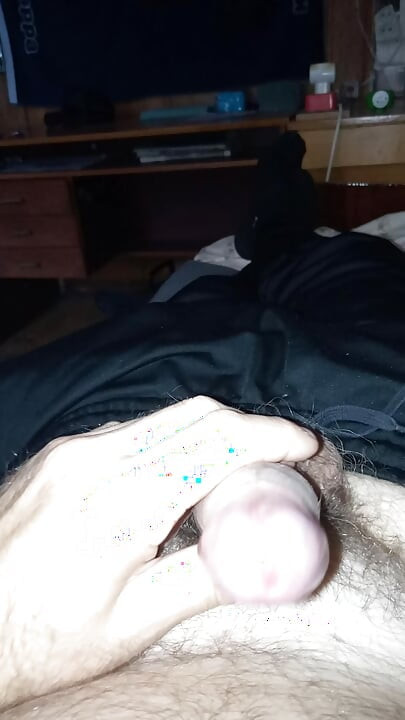 Jerking off my penis at home