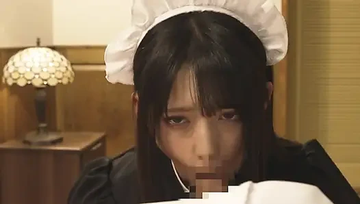 133cm Maid Uniform Cosplayer Massive on the a-cup Body That Is Still Growing