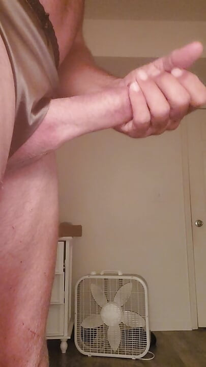 Masterbating in my sexy satin panties.