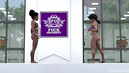 Hentai Sex College 2nd Semester Part 2 - Big Titty Hentai Babes Scissor After Their Competition