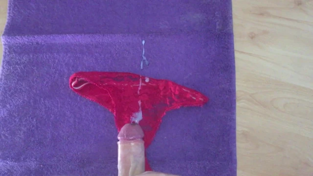 Cum on Neighbor HOT Red Thong