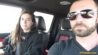 DTFSluts - Hade sex i bilen med Abbie Maley och James Deen