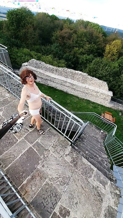 Striptease on the castle tower