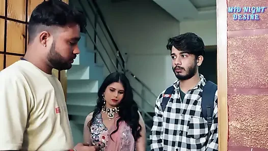 침실에서 남친을 유혹하는 콜라주 여친