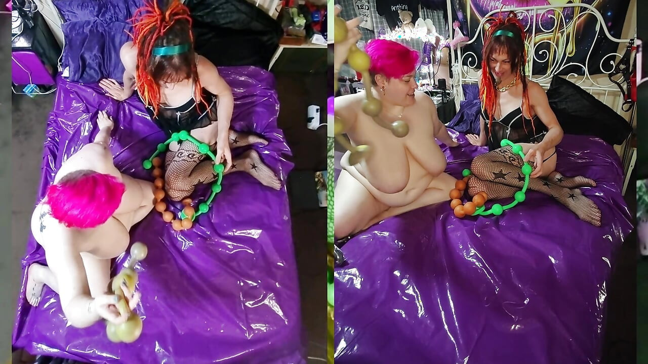 Jasmine Dlight Pinky BBW Going Balls Deep with 3 Strings of Balls Extreme Anal Training