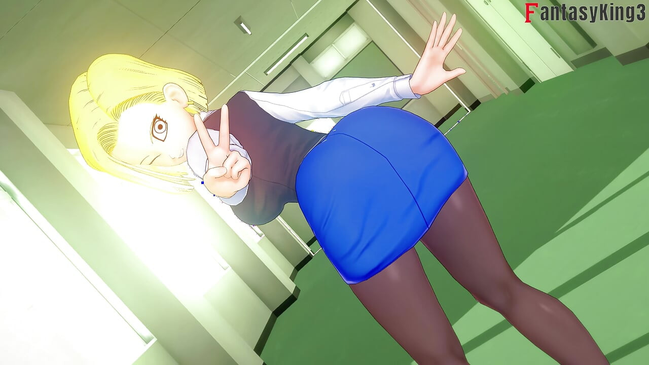 Android 18 baila para Gohan en la universidad - Dragon Ball Zex Series