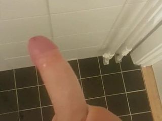 Schnelles und stilles Sperma im Badezimmer des Hotels