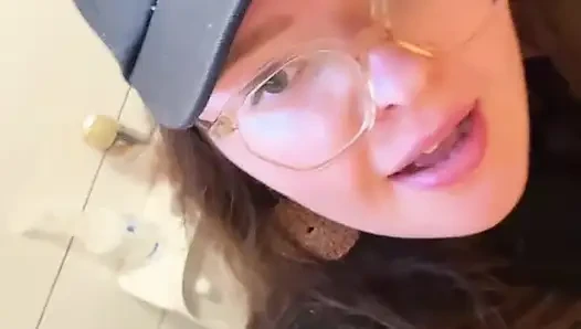 My full naked risky public bathroom masturbation