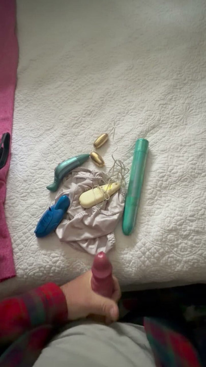 RealMoms used panties and toys cummed on by RealSon