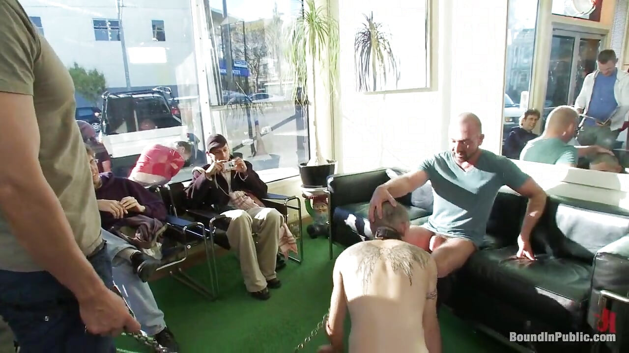 Shaved and Fucked in a Busy Barbershop