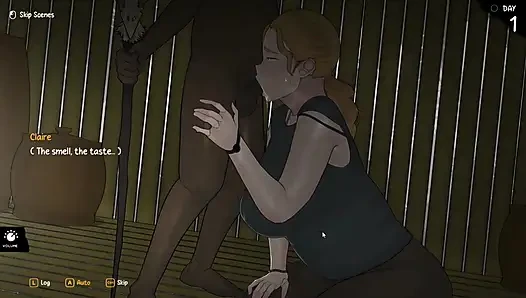 Hentai oyunu - tanrıçanın gelişi - bölüm 1 ateşli seksi sarışın kadın kabile şefi için paizuri ve yoğun sakso çekiyor