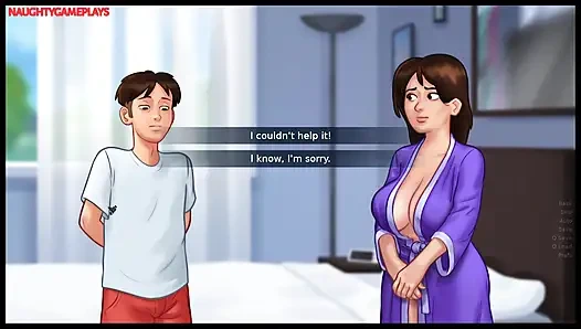 Летняя сага, часть 23 от DarkCookie - горячая милфа застукала его за мастурбацией прямо в ее постели и помочь ему хорошо кончить