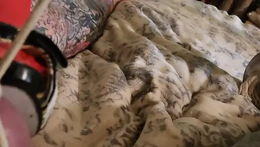 Goode Girl Ties Hubby's Balls and Cock to Pulleys in the Ceiling with 5lbs Weights