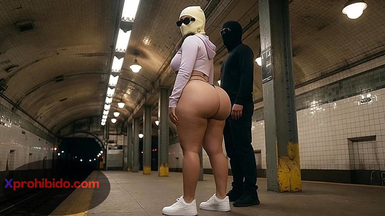 Curvy Woman with Massive Ass Moving at the Metro