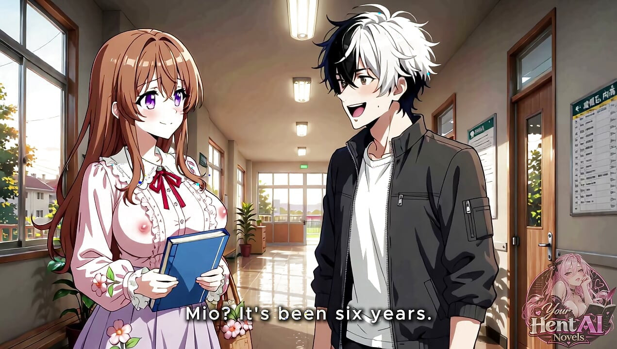 Busty college girl fucks hard in the classroom before classes begin (HENTAI)