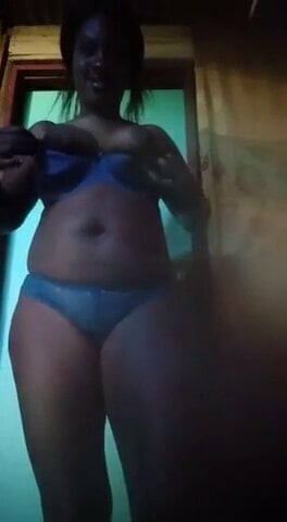 My African girl showing her body on video