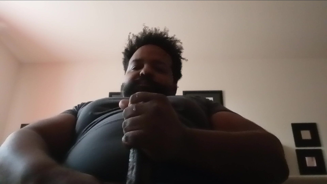 BBC Step Daddy Strokes Thick Cock and Cums Hard