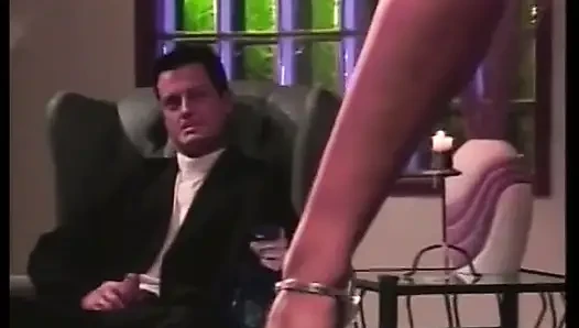 Curvy blonde stripper gets drilled by a client stud