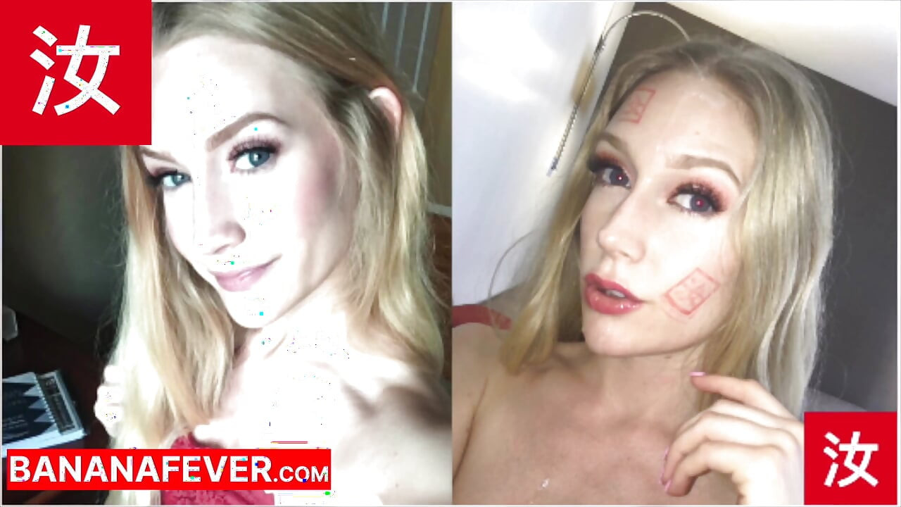 Großer asiatischer typ dominiert blasse blonde emma starletto - erster karriere-creampie, dann lecken sie sperma sauber