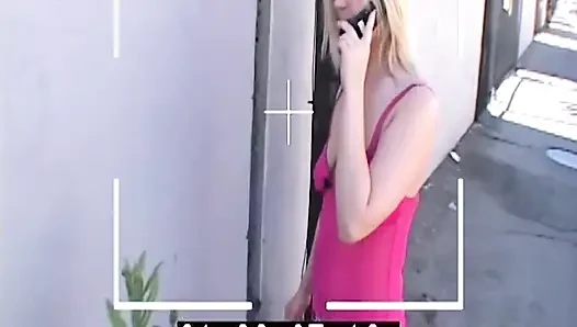 Piss Drenched Blonde Slut Squirting in Bathroom