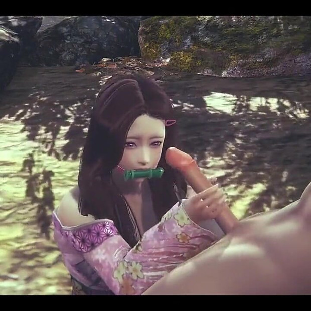 Demon Slayer Hentai - Nezuko Handjob and Anal - Japanese Asian Manga Anime Film Game Porn