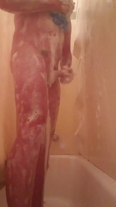 Shower cumshot