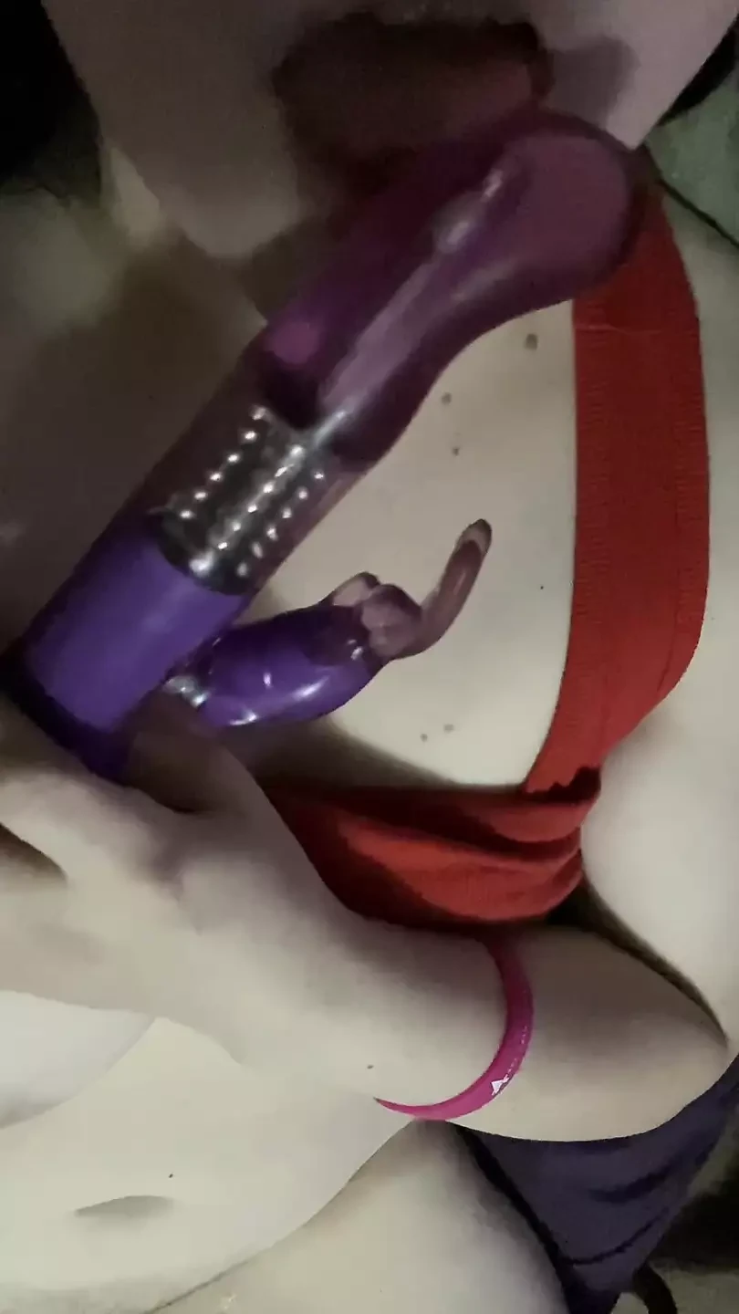 Naked, playing with my toys