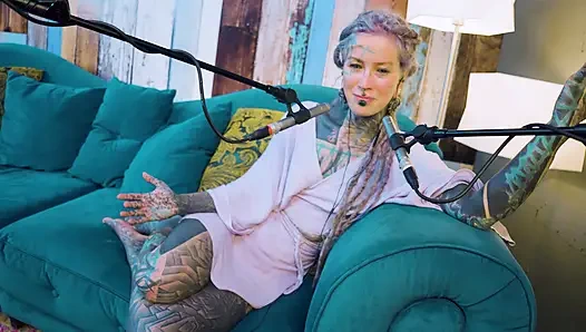 I talk about A - authentic - ASMR - Podcast - Talking - tattoo girl model goth punk dreadlocks