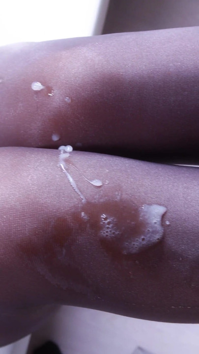 Emotional moment from "Secretary Big Tits Pantyhosoe Tease and Handjob on Sexy Legs. XSanyAny"