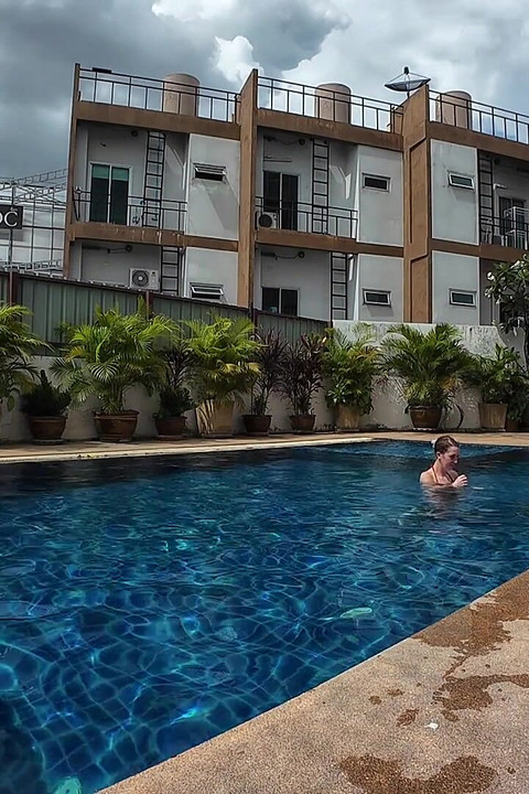 Sfw Playing About in Our Swimming Pool