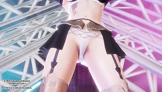MMD Love Это - сексуальная Seraphine, танец Лиги легенд, хентай без цензуры 4K 60FPS