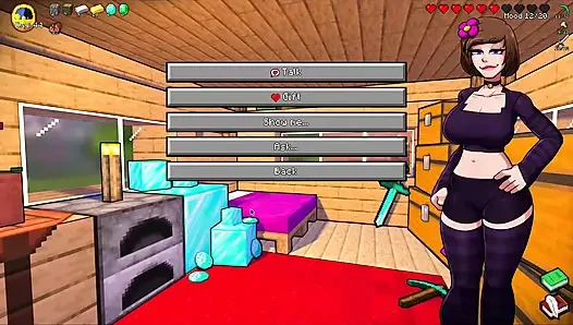 Jenny si cewek sange minecraft lagi asik nyepong kontol futanari alex sampai tenggorokan