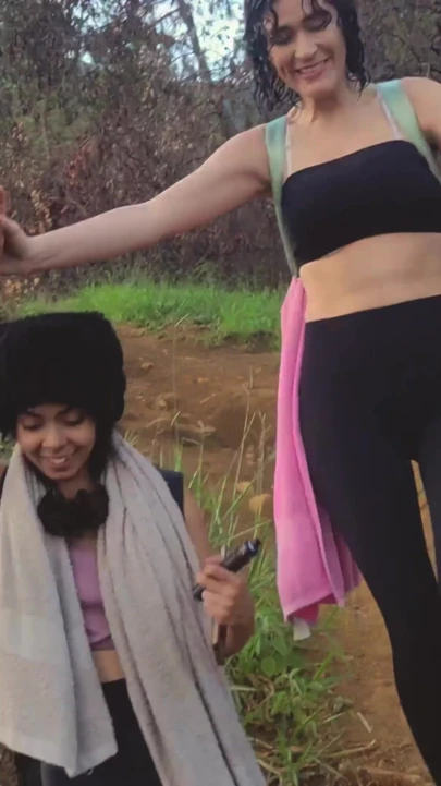 Memorable moment from "Exhibitionism in the river with two lesbians"