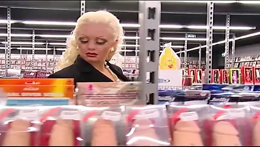 Wild Latex Domination: Blonde Slave in Chains and Cage