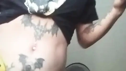 Petite playing alone with her wet pussy