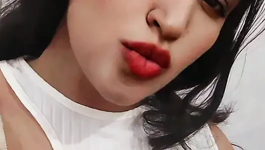 A hot girl masterbating and showing her big boobs and pussy