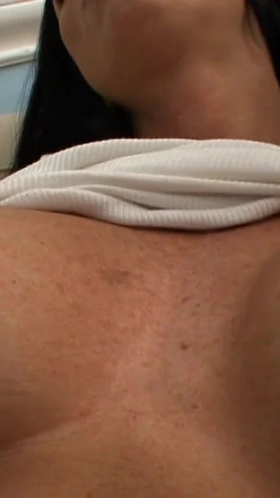 Memorable moment from "Filthy MILF lesbian licks a brunette's big tits and pussy"