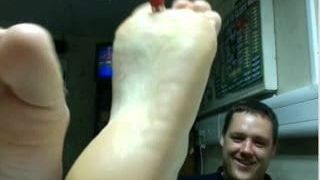 Hetero-Typen Füße vor Webcam # 75